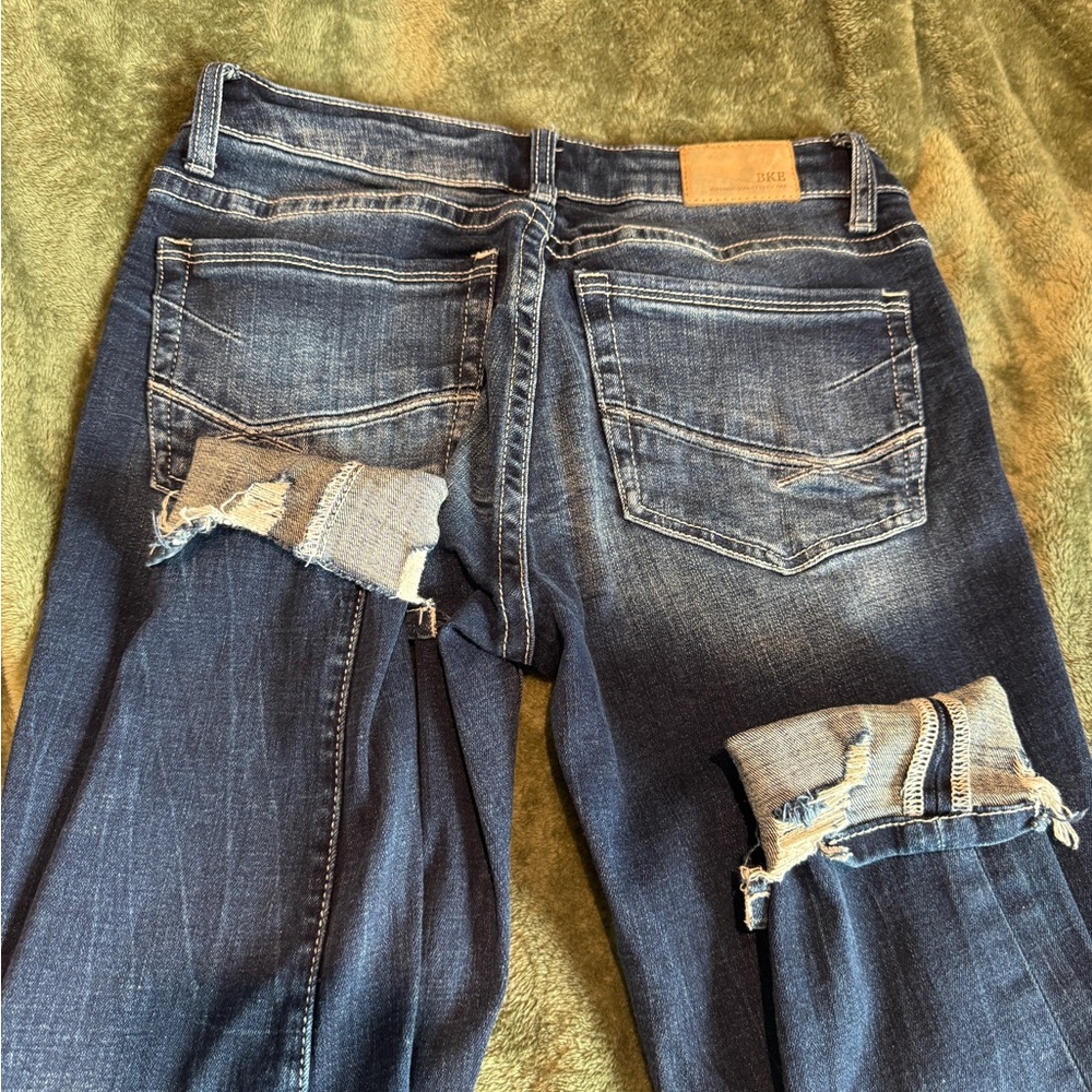 BKE Women's Skinny Jeans - Dark Blue